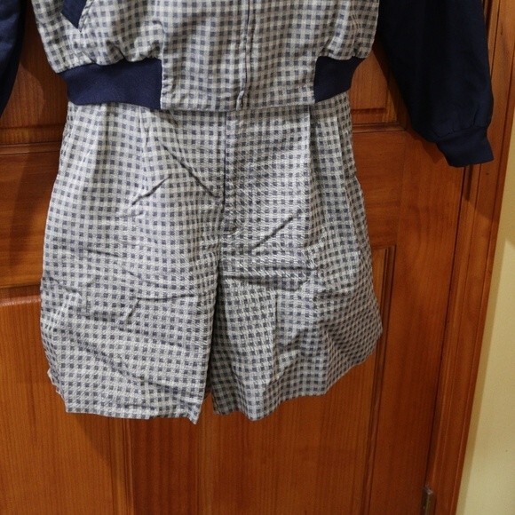 Haley Vintage Short & Jacket Set Gingham Plaid Cotton Medium - Picture 3 of 16